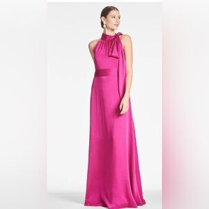 Sachin + Babi Fuchsia Halter Maxi Gown